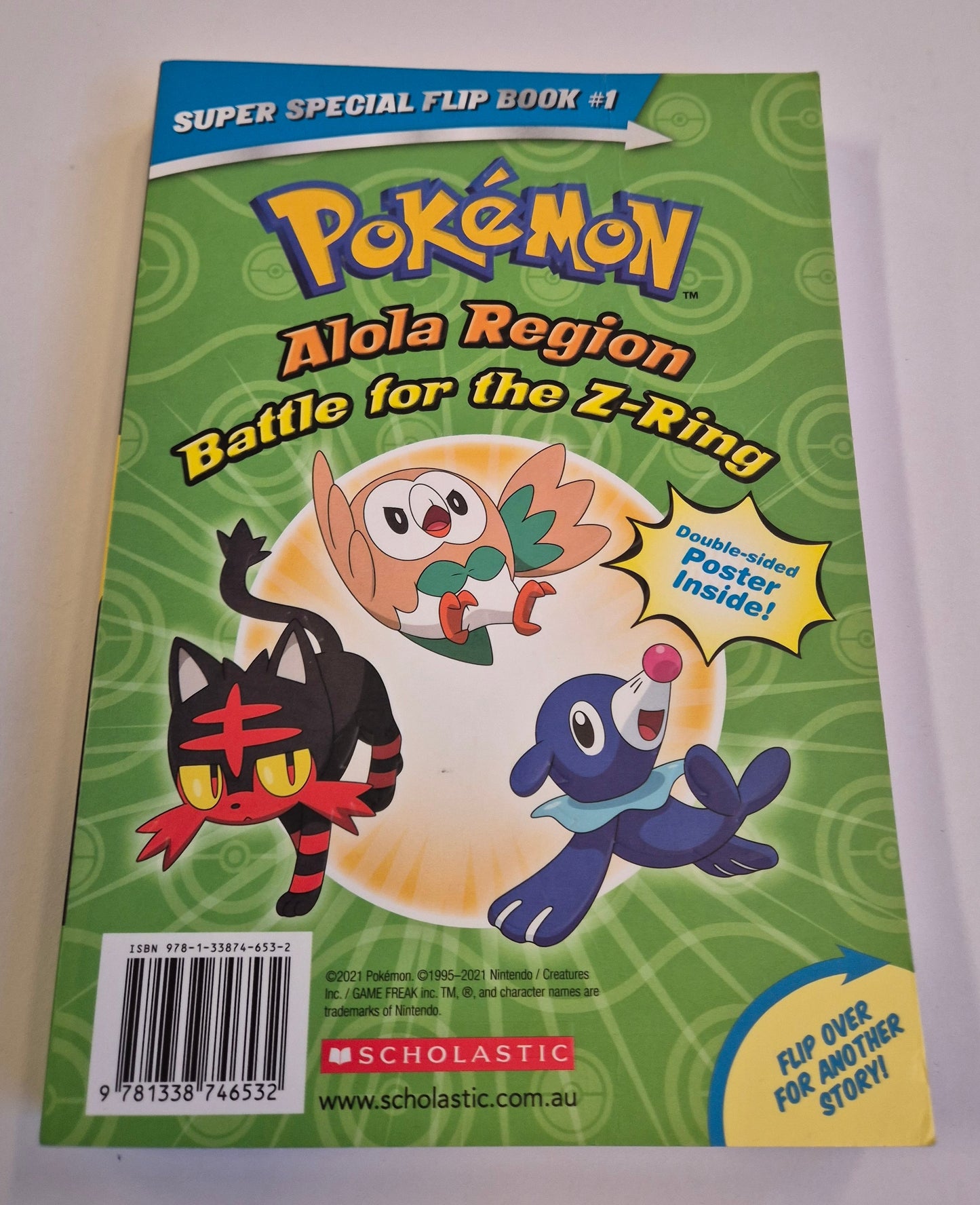 (Pokemon) Gigantamax Clash (Galar Region) by R. Shapiro + Battle for the Z-Ring (Aloha Region) by Jeanette Lane (Super Special Flip Book #1)