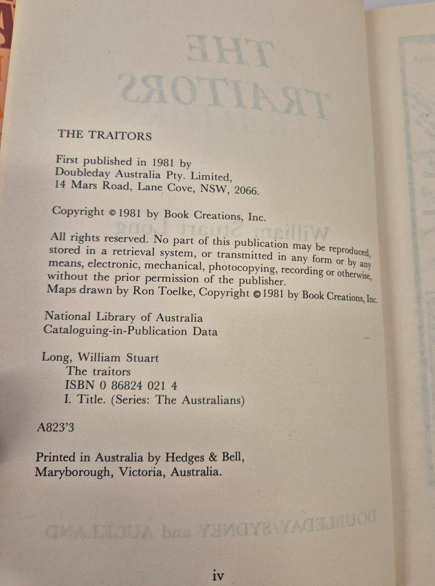 The Traitors (The Australians #3) by Vivian Stuart (Writing as William Stuart Long)