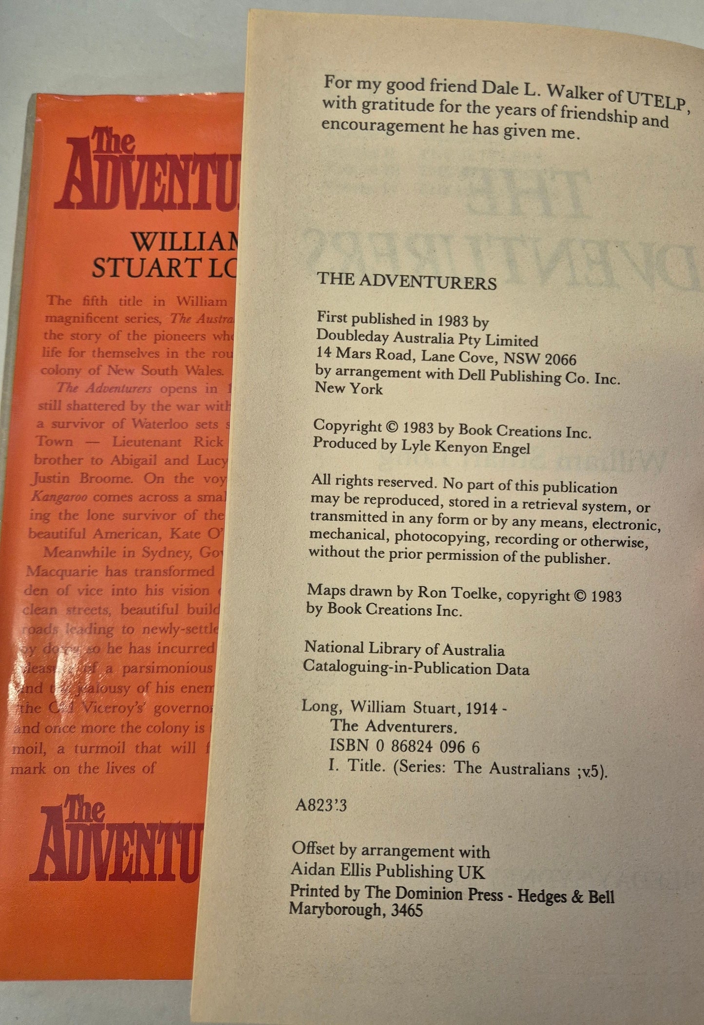 The Adventurers (The Australians #5) by Vivian Stuart (Writing as William Stuart Long)