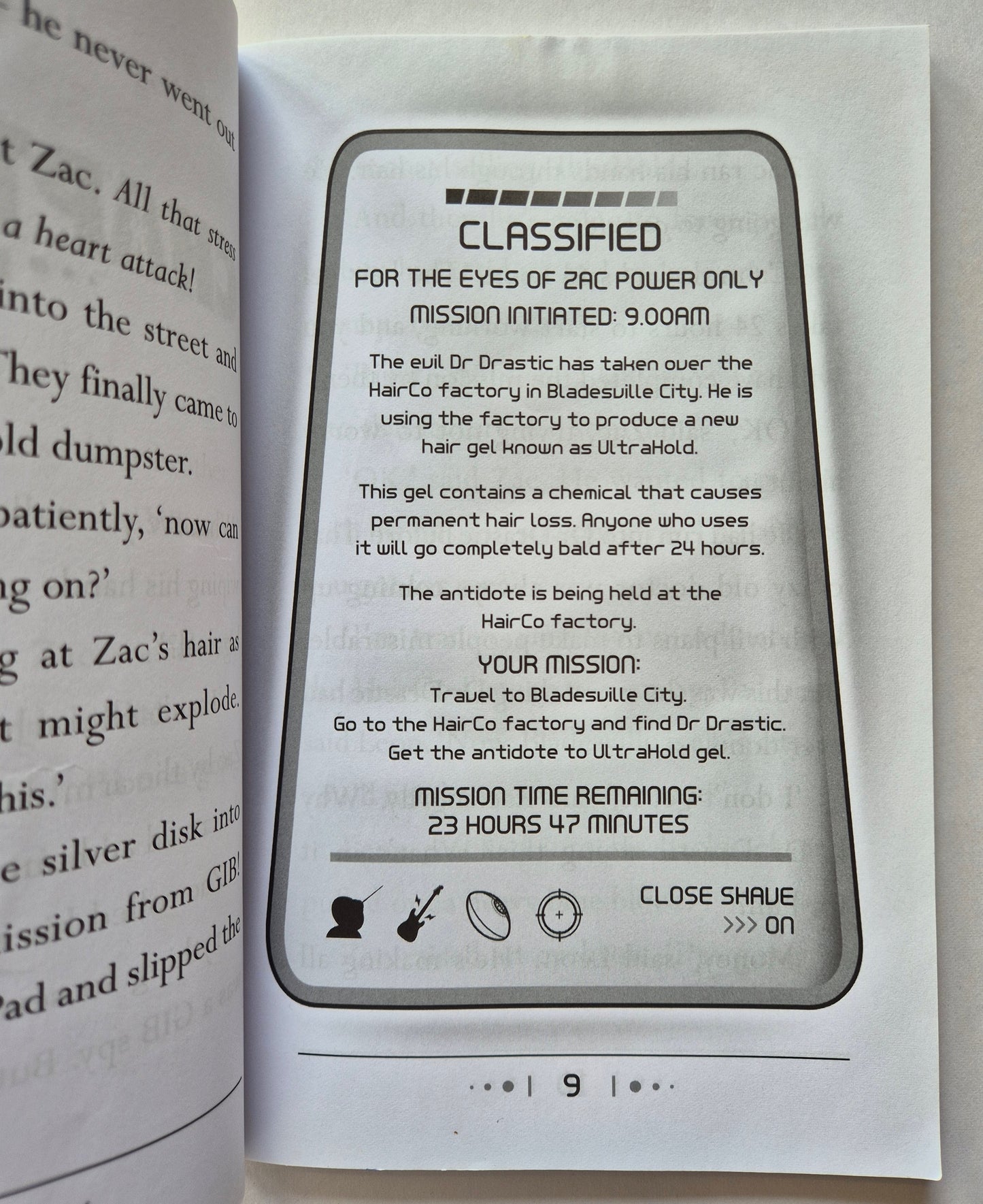 Close Shave (Zac Power: Classic #19) by H. I. Larry