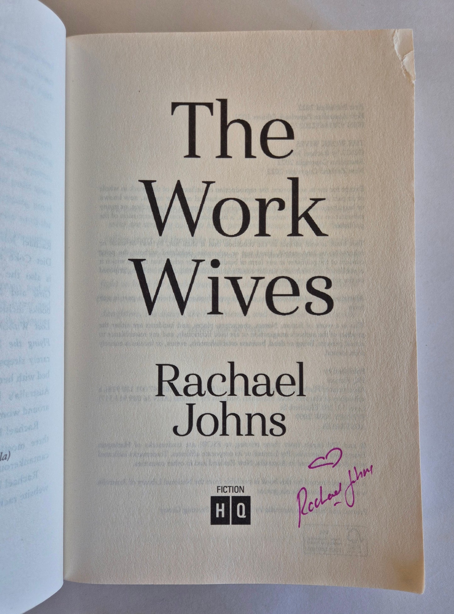 The Work Wives by Rachael Johns