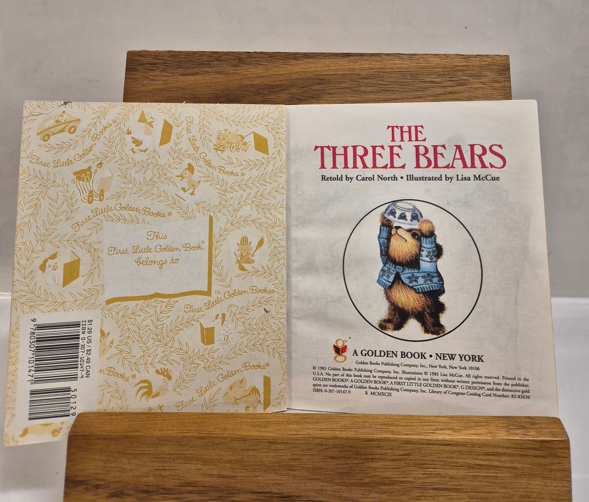 The Three Bears Retold by Carol North (a First Little Golden Book)