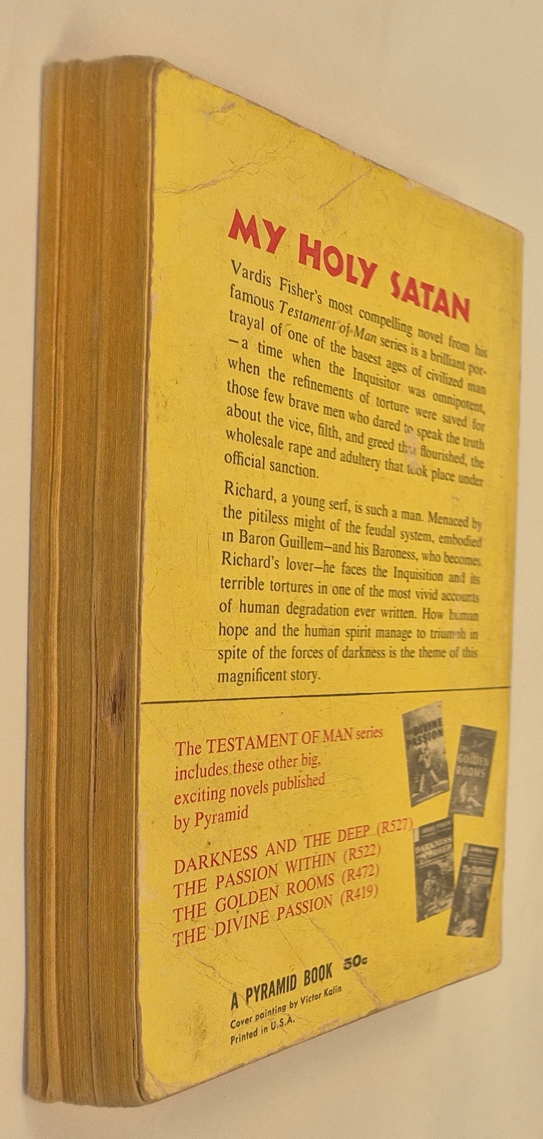 My Holy Satan (The Testament of Man #11) by Vardis Fisher