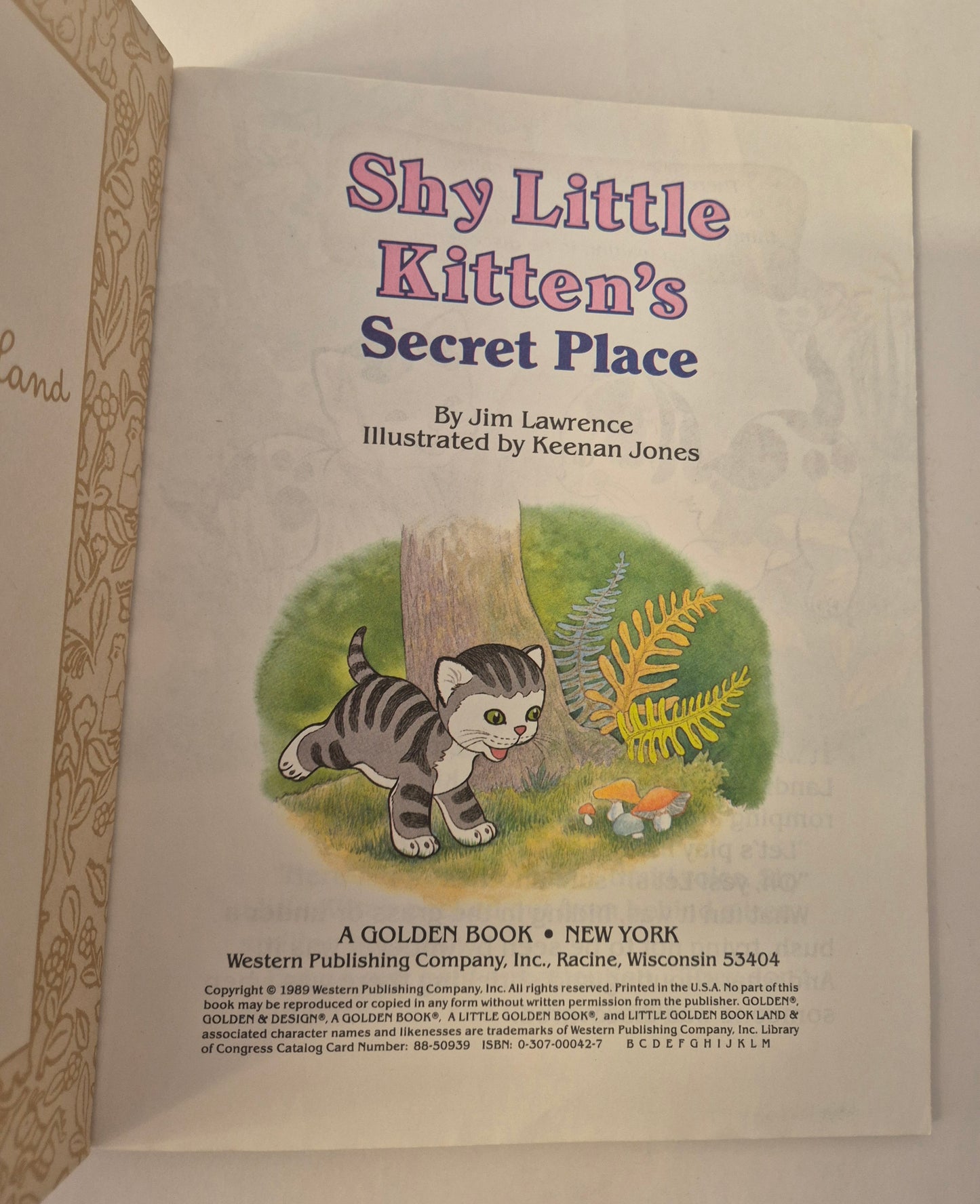 Shy Little Kitten's Secret Place by Jim Lawrence (a Little Golden Book)