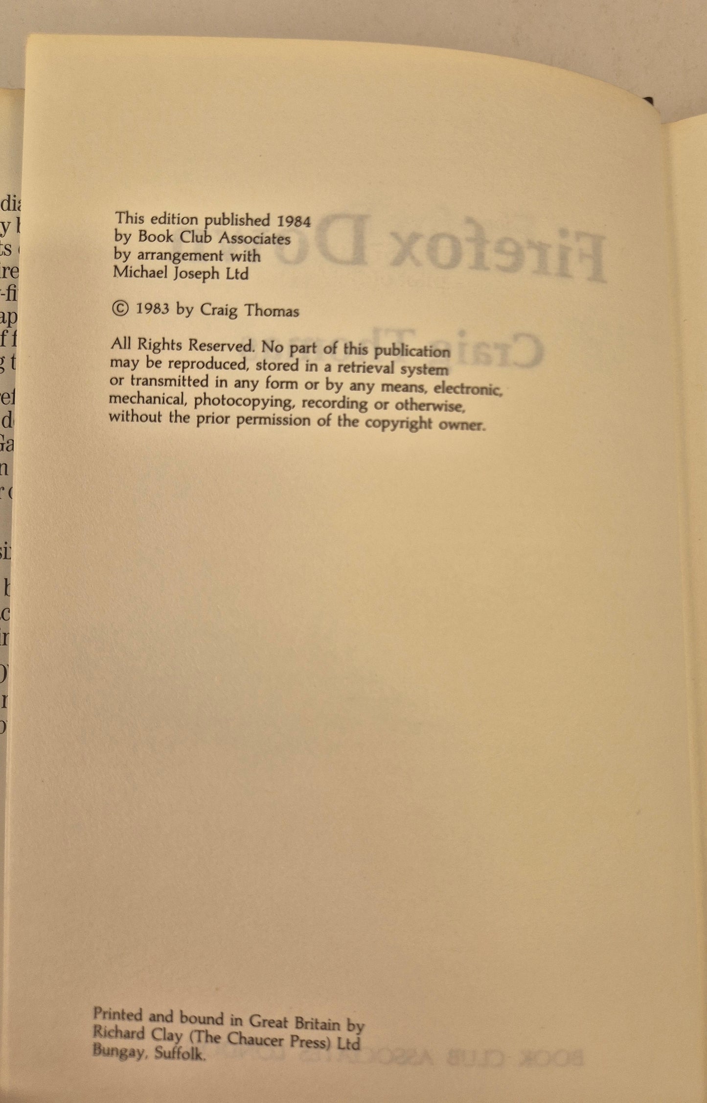 Firefox Down (Mitchell Grant #2) by Craig Thomas